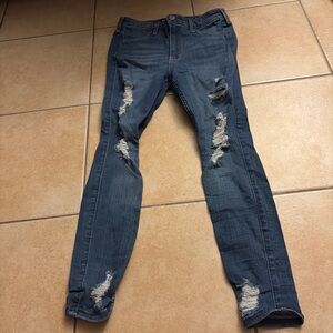 Hollister High Rise Jean Leggings Distressed Skinny Jeans